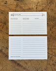 3x5 Recipe Cards White Letterpress