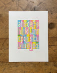 Alpha-Blox Alphabet Letterpress Print