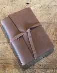 Medium Hand Bound Leather Journal - Lined Pages
