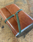 Medium Hand Bound Leather Journal - Plain Pages