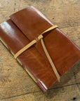 Large Hand Bound Leather Journal - Lined Pages