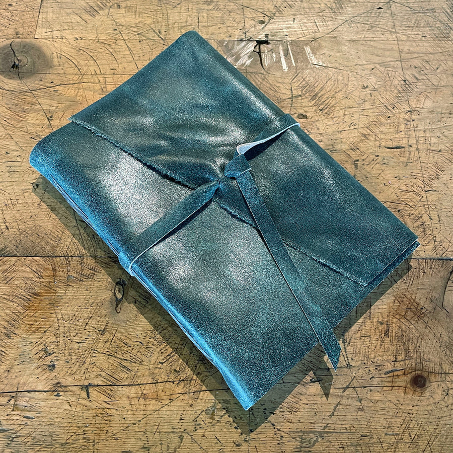 Hand Bound Leather Journal Green