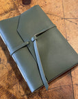 Large Hand Bound Leather Journal - Plain Pages