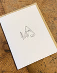 Bear in the Wild Minimal Adventure Letterpress Card