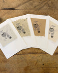 Bird Letterpress Prints on Handmade Paper
