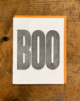 Boo Halloween Letterpress Card