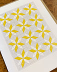 Bright Stars Quilt Letterpress Card