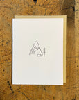 Camping in the Mountains Letterpress Card