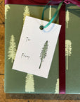 Conifer Letterpress Holiday Gift Tags