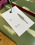 Conifer Letterpress Holiday Gift Tags