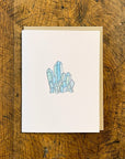 Crystals Letterpress & Watercolor Card
