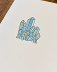 Crystals Letterpress & Watercolor Card