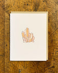 Crystals Letterpress & Watercolor Card
