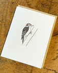 Downy Woodpecker Letterpress Card