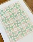 Dutch Fields Quilt Letterpress Card