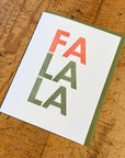 Fa La La Letterpress Holiday Card