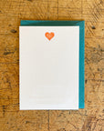 Heart Letterpress Gift Enclosure Card