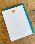 Heart Letterpress Gift Enclosure Card
