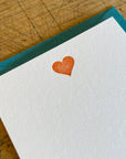 Heart Letterpress Gift Enclosure Card