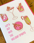 Holiday Spirits Letterpress Card