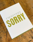 I'm So Very Sorry Letterpress Card