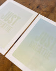 Just Breathe Letterpress Print
