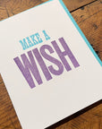 Make A Wish Letterpress Birthday Card