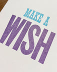 Make A Wish Letterpress Birthday Card