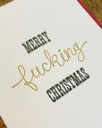 Merry Fucking Christmas Letterpress Card