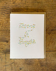 Merry and Bright Holiday Letterpress Card