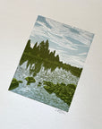 Mirror Pond Bend Oregon Letterpress Print