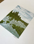 Mirror Pond Bend Oregon Letterpress Print