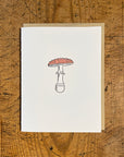 Fly Agaric Mushroom Letterpress Card