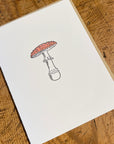 Fly Agaric Mushroom Letterpress Card