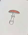 Fly Agaric Mushroom Letterpress Card