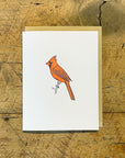 Northern Cardinal Letterpress Card
