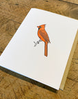 Northern Cardinal Letterpress Card