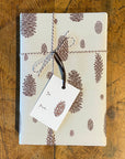 Pine Cone Letterpress Gift Tags - Set of 6