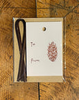 Pine Cone Letterpress Gift Tags - Set of 6