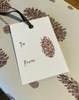 Pine Cone Letterpress Gift Tags - Set of 6