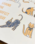 Purrfect Birthday Letterpress Card