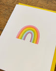 Rainbow Letterpress Card