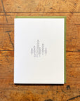 Sasquatch in the Forest Letterpress Card