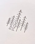 Sasquatch in the Forest Letterpress Card