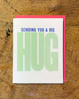 Sending You A Big Hug Letterpress Card