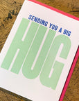 Sending You A Big Hug Letterpress Card