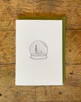 Snow Globe Holiday Letterpress Card