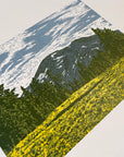South Sister from Wickiup Plain Letterpress Print