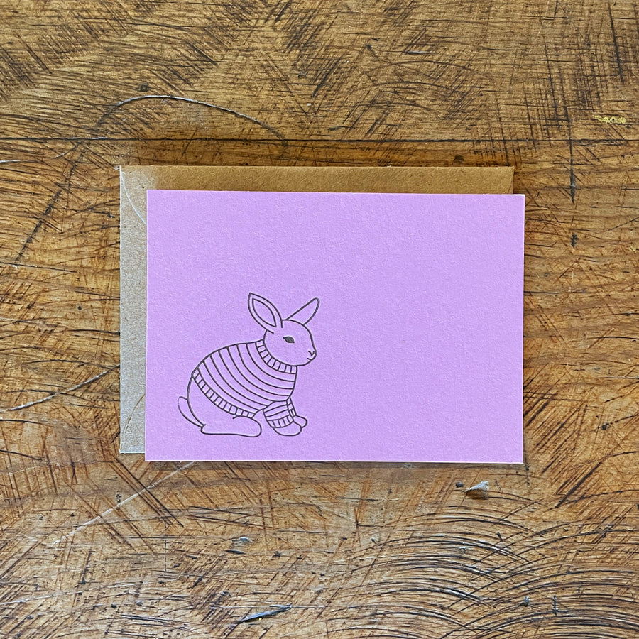 Animal Sweater Letterpress Gift Enclosure Cards - Set of 10