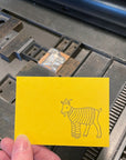 Animal Sweater Letterpress Gift Enclosure Cards - Set of 10